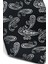 Gri Şal Desenli Siyah Dokuma Kumaş Mendilli Slim Fit Kravat // SDK-2507-1 3