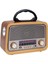 Kahverengi Eskitme Nostalji Radyo Bluetooth Fm Sd Aux 301 4