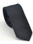 Beyaz Nokta Desenli Siyah Dokuma Kumaş Mendilli Slim Fit Kravat // SDK-2510-1 1