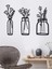 Bahar Çiçekleri Metal Duvar Tablosu 22X55CM, 3'lü Set, Siyah 4