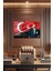Vatan Sevgisi Temalı Kırmızı Cam Tablo, Şık Hediye, Atatürk ve Türk Bayrağı Tasarımı 6