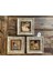 3'lü Taş Duvar Dekoru Tablo Seti, 20X20CM, Kahverengi, Şık ve Modern Tasarım 1