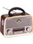 Eskitme Tasarımlı Bluetooth Radyo, Fm, Sd Kart, Aux, Kahverengi 1