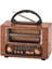 Kahverengi 3 Bant Radyo, Bluetooth, Usb, Sd, Mp3 ile Nostaljik Müzik Deneyimi 1