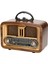 Bej Renkli Bluetooth ve Radyo Nostaljik Müzik Kutusu, Usb/sd/fm 3 Band 4
