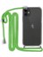 iPhone 11 Boyun Askılı Şeffaf Tank Kılıf Yeşil 1