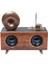 Kahverengi Mini Bluetooth Radyo ve Gramofon, Nostaljik Ses Deneyimi 2
