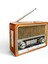 Kahverengi Mini Nostaljik Radyo, Şık Tasarım ve Yüksek Ses Kalitesiyle Dikkat Çeker. 1