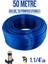 1.1/4 Silikonlu Dayanıklı Bahçe Hortumu (50 Metre) Mavi 1