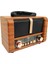 Kahverengi Vintage Nostalji Bluetooth Radyo Fm USB Sd Kart Modern Tasarım 1