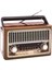 Kahverengi Nostalji Radyo ve Bluetooth Hoparlör, Şık ve Taşınabilir Ses Deneyimi 1