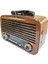 Nostalji Müzik Kutusu Bluetooth USB Sd Radyo Mp3 Player Bej 3