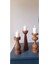 Ahşap Dekoratif Mumluk Şamdan 25X22X19 Cm, Mum Çapı 5,5 cm 1