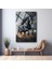 Şık Siyah At Temalı Modern Cam Tablo, Dekoratif Duvar Sanatı 4