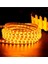 220V LED Şerit Işık 5050 3 Çip Amber 60 LED Hortum Şerit Armatür 3