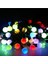 Yılbaşı 5 mt Fişli LED Top Dekor Siyah Kablo Renkli Işıklar 2