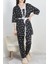 Seka Milan Kumaş Üçlü Pijama Takımı Siyahkalp - 50147.1857. 1
