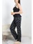 Seka Milan Ip Askılı Fırfırlı Pijama Takım Siyahbeyaz - 70186.1857. 1
