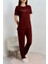 Seka Poliviskon Pijama Takım Mürdüm - 50779.1773. 1