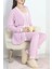 Seka Viskon 3'lü Set Pijama Takımı Lilabeyaz - 70099.1050. 1