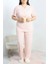 Seka Yaka Dantelli Büyük Beden Pijama Takımı Pudrapuanlı - 50386.1050. 1
