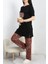 Seka Ringviskon Pijama Takımı Siyahbordo - 50632.1931. 1