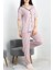 Seka Viskon Düğmeli Pijama Takımı Pembegri - 50682.1048. 1