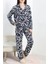 Seka Viskon Düğmeli Pijama Takımı Lacivert - 50689.1902. 1