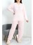 Seka Viskon Büyük Beden Pijama Takımı Pudra - 50727.1049. 1