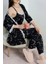 Seka Milan Kumaş 3'lü Pijama Set Siyahay1 - 50147.1857. 1