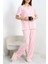 Seka Milan Kumaş Düğmeli Pijama Takımı Pembeçizgili - 750.1287. 1