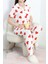 Seka Milan Kumaş Düğmeli Pijama Takımı Beyazkırmızı - 70455.1048. 1