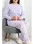 Seka Viskon Büyük Beden Pijama Takımı Lila - 50727.1049. 1
