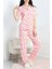 Seka Milan Kumaş Düğmeli Pijama Takımı Pembedudak1 - 750.1287. 1