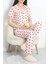 Seka Bamboo Kumaş Düğmeli Pijama Takımı Beyazkırmızı - 50522.1952. 1