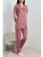Seka Baskılı Düğmeli Pijama Takım Gülkurusu - 50776.1773. 1