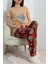 Seka Süprem Baskılı Pijama Takım Kahveleopar - 50774.1773. 1