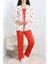 Seka Milan Kumaş 3'lü Set Pijama Takımı Kırmızıbeyaz - 70103.1857. 1