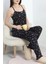 Seka Milan Kumaş Ip Askılı Pijama Takımı Siyahpembe - 50597.1857. 1