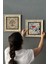 Renkli Taş Duvar Dekoru Tablo 30X30CM 2'li Set Hayat Ağacı ve Kuşler 2