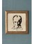 Turuncu Masif Çerçeveli Atatürk Doğaltaş Tablo 28X28 cm 1