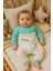 Elegant Baby Mint Yeşili Çiçek Desenli Uzun Kollu Bebek Tulum 1
