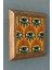 Turuncu Doğaltaş Çerçeveli Tablo Pano 28X28 cm Evil Eye 2
