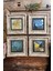 20X20CM Çerçeveli Taş Tablo Seti, 4'lü, Renkli, Dekoratif, Modern, Şık, Ev ve Ofis Için 1