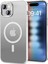 Labs iPhone 15 Taofit Manyetik Yarı Saydam Metal Çerçeveli Kılıf (Beyaz) 1