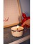 Bej Emaye Kaplı Vanilya Kokulu Soy Wax Mum 150 ml 1