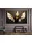 Şık Kanat Desenli Altın Renkli Kanvas Tablo, Dekoratif Duvar Sanatı 1