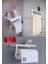 Modern Üçlü Set – Raflı Banyo, Mutfak, Tuvalet Kağıtlığı, Havlu Askılığı ve Rulo Kağıt Havlu Askılığı – Paslanmaz, Yüksek Taşıma Kapasiteli 10