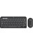 Pebble 2 Set Çoklu Cihaz Özellikli Sessiz Kablosuz Türkçe Q Klavye ve Mouse Seti - Siyah 1