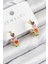 Mulvxxmd XDN02 Pirinç Zirkon Taşlı Kalp Model Gold Renk Kadın Küpe (Mulvix) 1